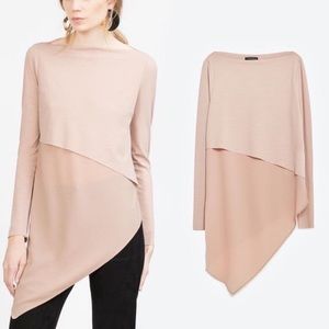 Zara Women’s Asymmetrical Blush Blouse